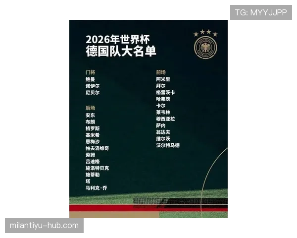 德国队2026世界杯阵容预测 谁将接班诺伊尔和穆勒成为新一代核心